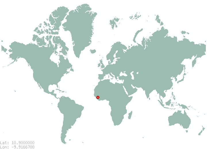 Telikan in world map